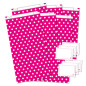 Preview: Papiertüten pink weiß - 6er Set inkl. Aufkleber