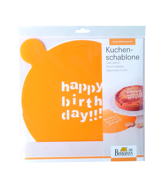 Kuchenschablone Happy Birthday